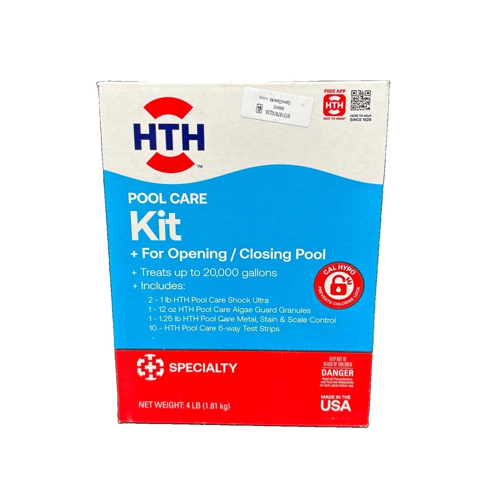 HTH Pool Care Kit Opening Closing Treats 20,000 Gal New In Box